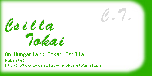 csilla tokai business card